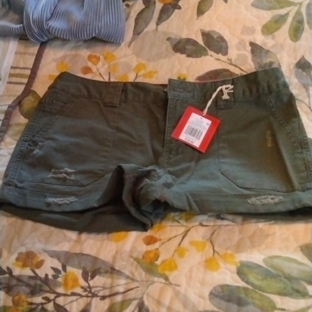 Mossimo distressed khaki shorts